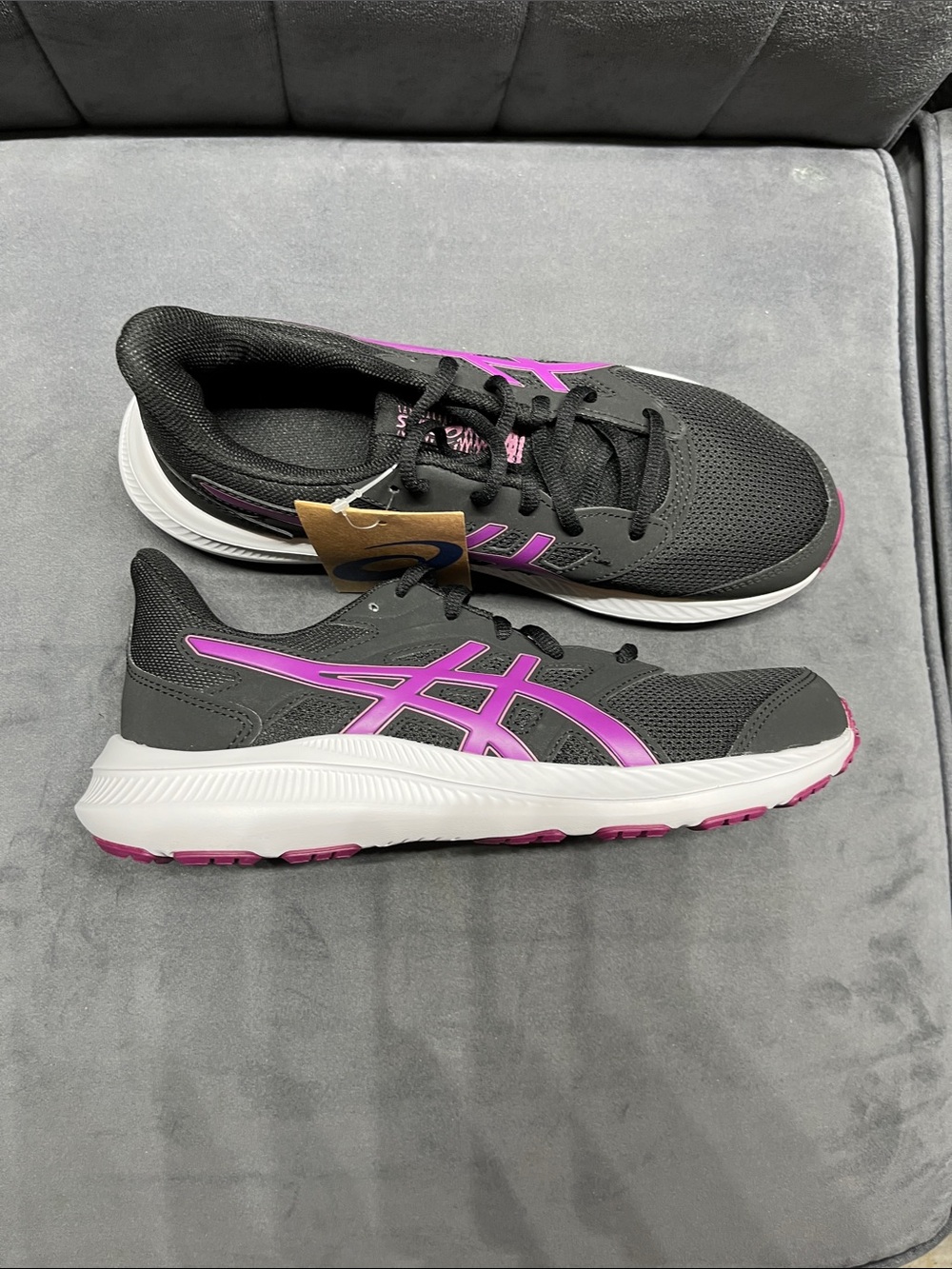 Asics Black with Purple Accent Men's/Unisex Running Sneakers